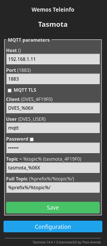 MQTT Configuration